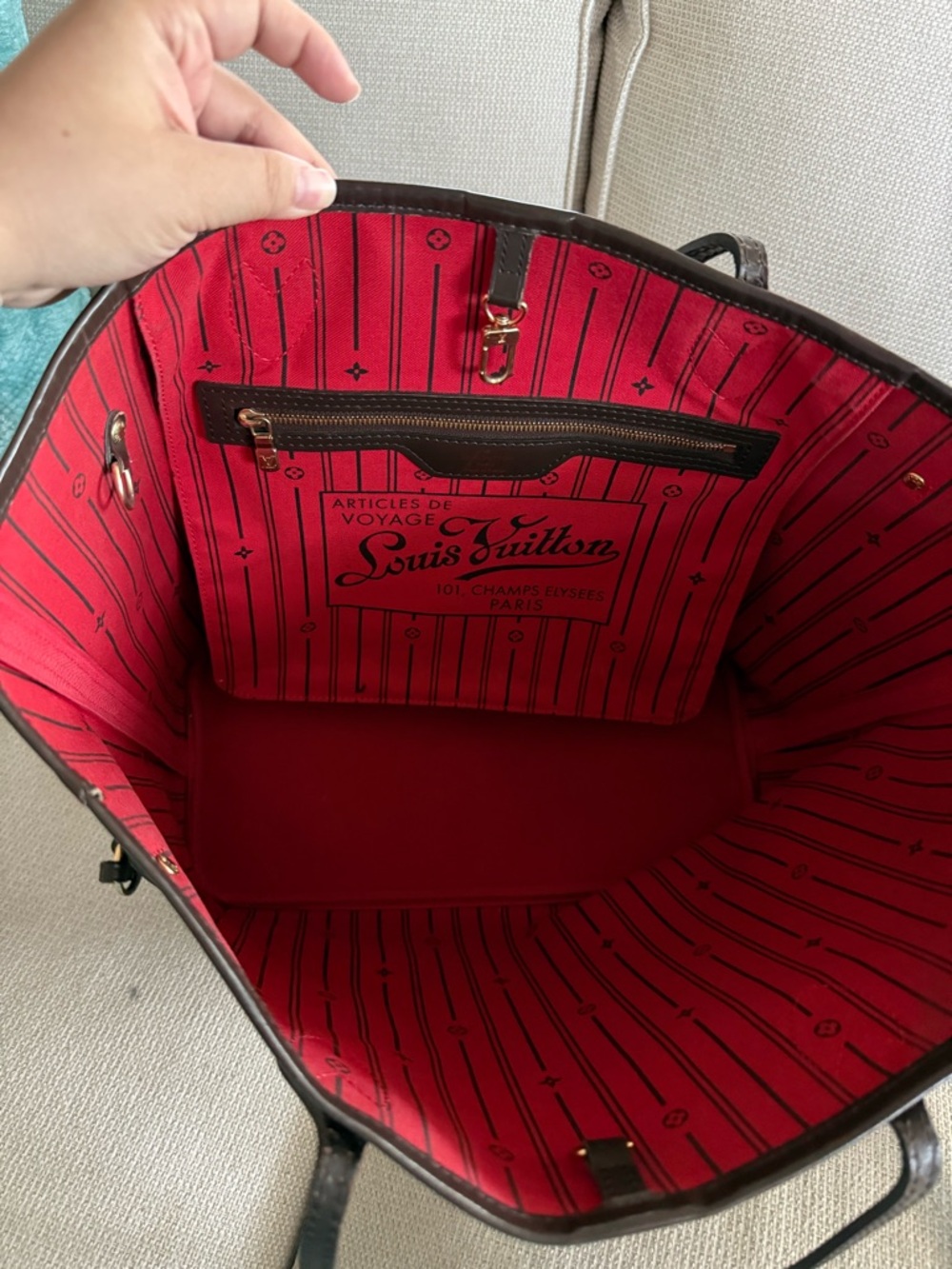 Louis Vuitton Neverfull MM Damier Ebene - Picture 6 of 9